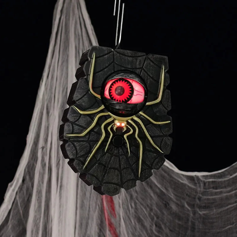 Halloween Tricky Props Eyeballs Doorbell Haunted House Decoration Scary Doorbell Eye Scene Decoration Pendant