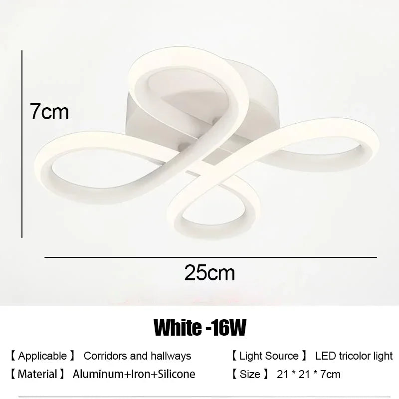 Modern LED Ceiling Light – Multi-Shape Minimalist Flush Mount Lamp with 3-Color Lighting