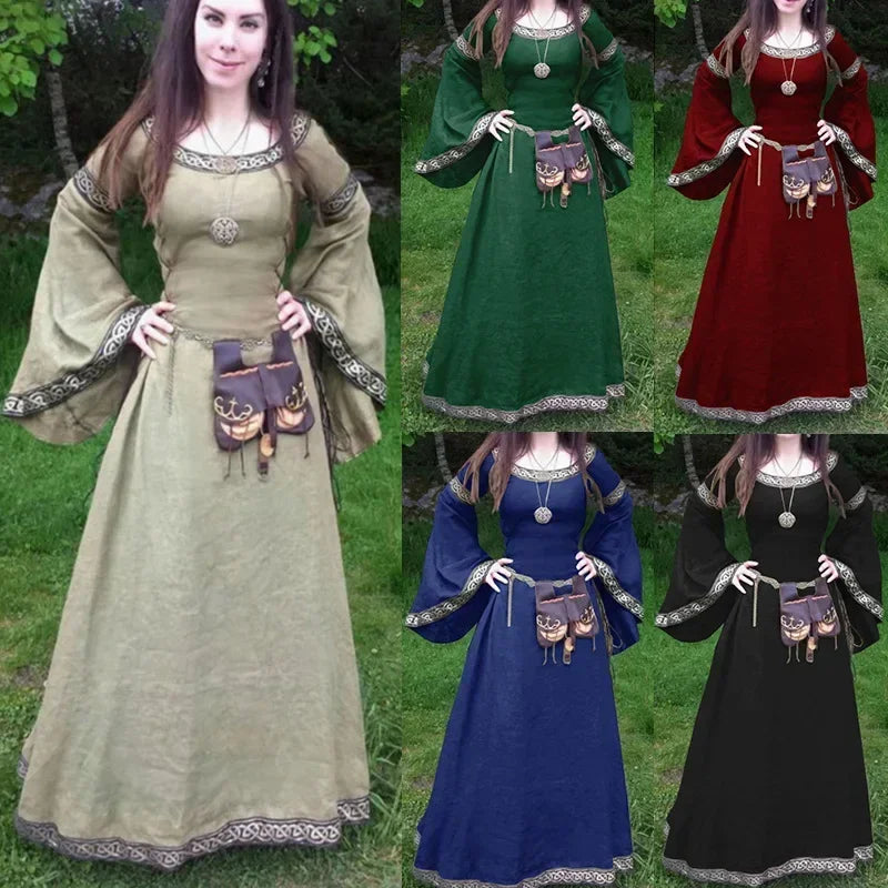 Cosplay Medieval Gothic Costumes for Women Halloween Carnival Fancy Dress Up Party Performance Renaissance Disfraz Hombre