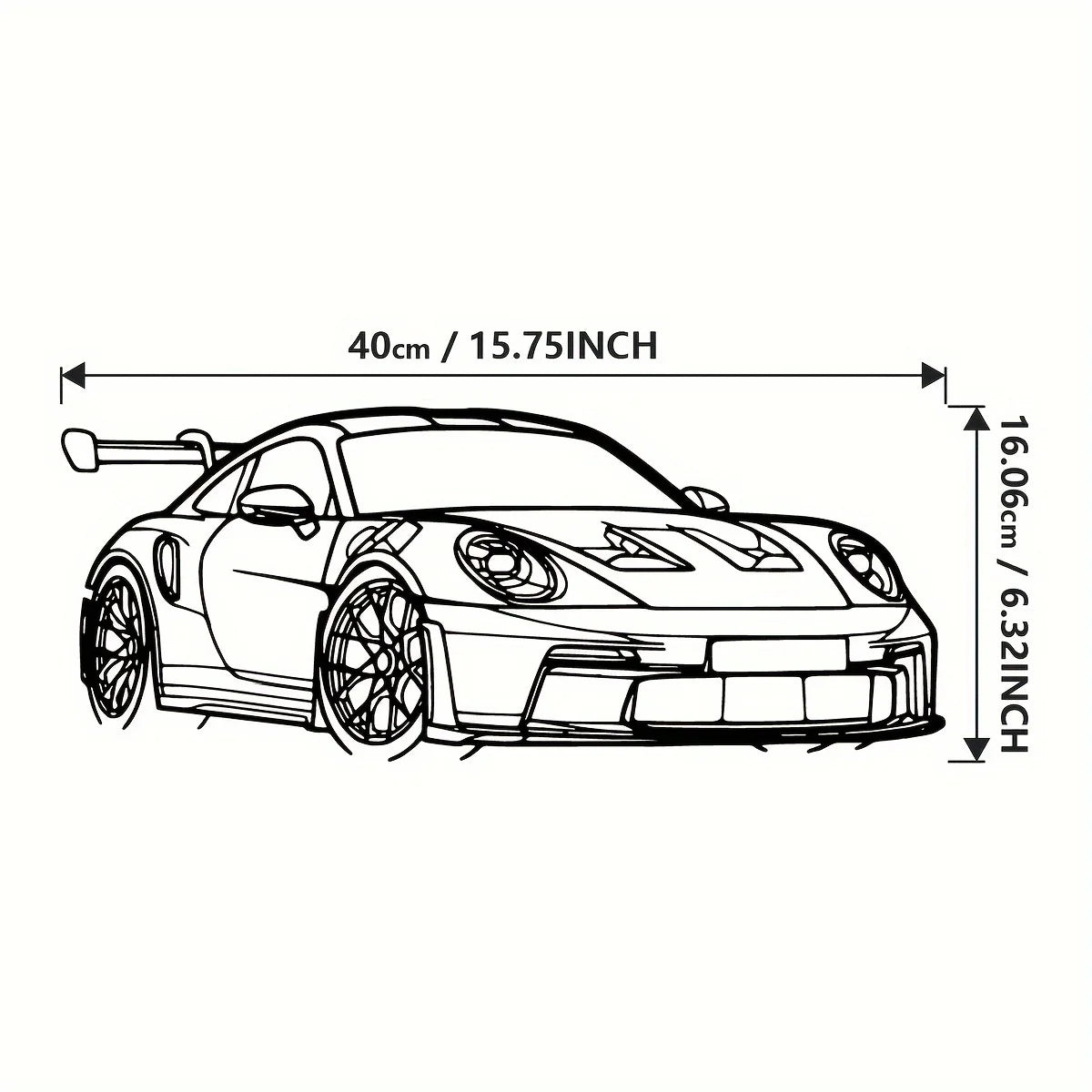 1pc Supercar Metal Wall Art - Modern Iron Racing Car Outline Decor for Home, Perfect Gift for Car Enthusiasts
