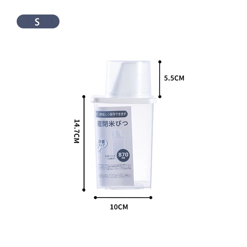 Kitchen Food Container Sealed Crisper Grains Tank Storage Kitchen Sorting Rice Storage Box Container Bottles And Jars