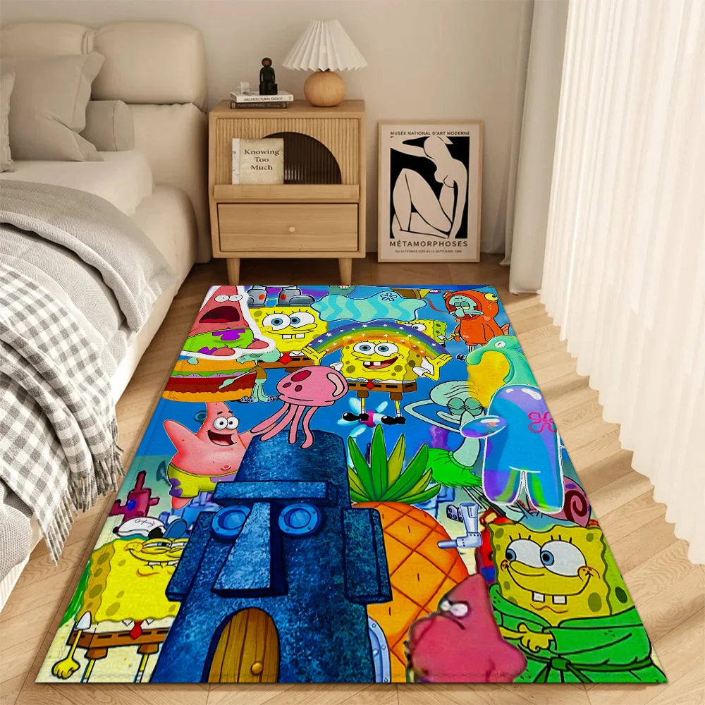 Super Absorbent Crystal Velvet Doormat, Non-Slip Printed Entrance Rug for Front Door, Kitchen, Bathroom, Bedroom & Living Room, 40×60cm–100×150cm