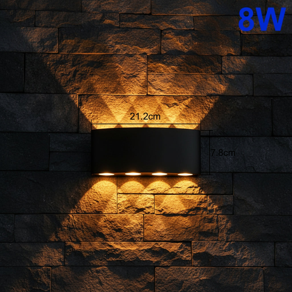 Modern LED Up & Down Wall Light – Outdoor & Indoor Exterior Sconce for Home & Garden