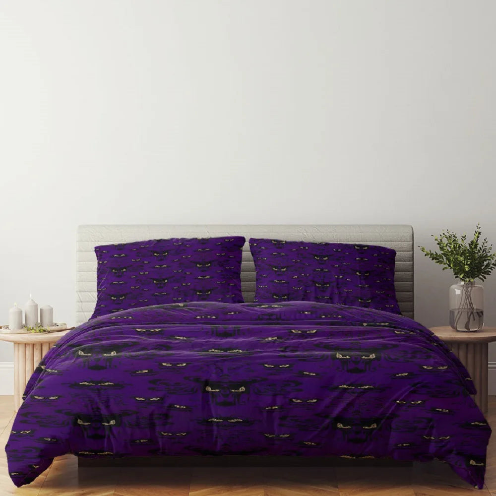 Halloween Haunted Mansion Duvet Cover Set – Ghost & Spirit 3D Printed Bedding with Zipper Pillowcases, Custom Size & Pattern