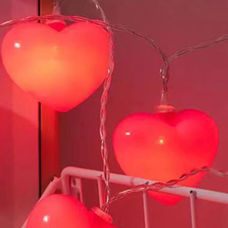 LED Heart String Lights – Warm White Battery & USB Fairy Lights for Christmas, Weddings & Home Decor