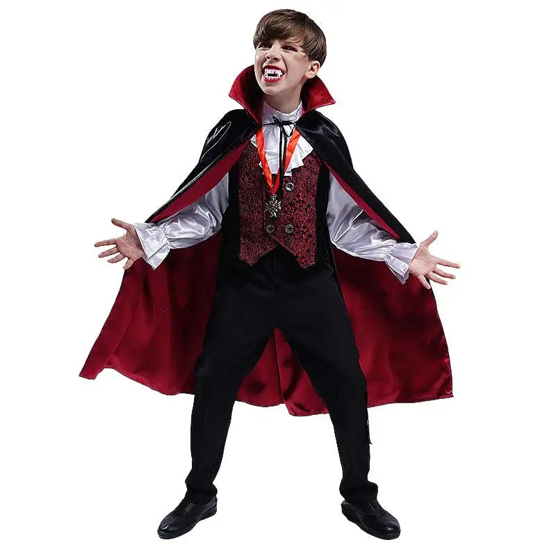 Halloween Children Stage Costume Carnival Cosplay Vampire Costume Horror Holiday Party Funny Clothes Boy Performance Clothes