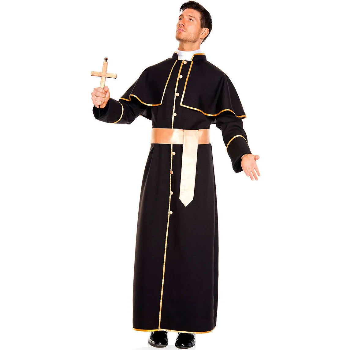 Halloween Costumes Religious Pastor Father Priest Pope Costume Medieval Nun Cosplay Carnival Party Fancy Dress Up for Men Women