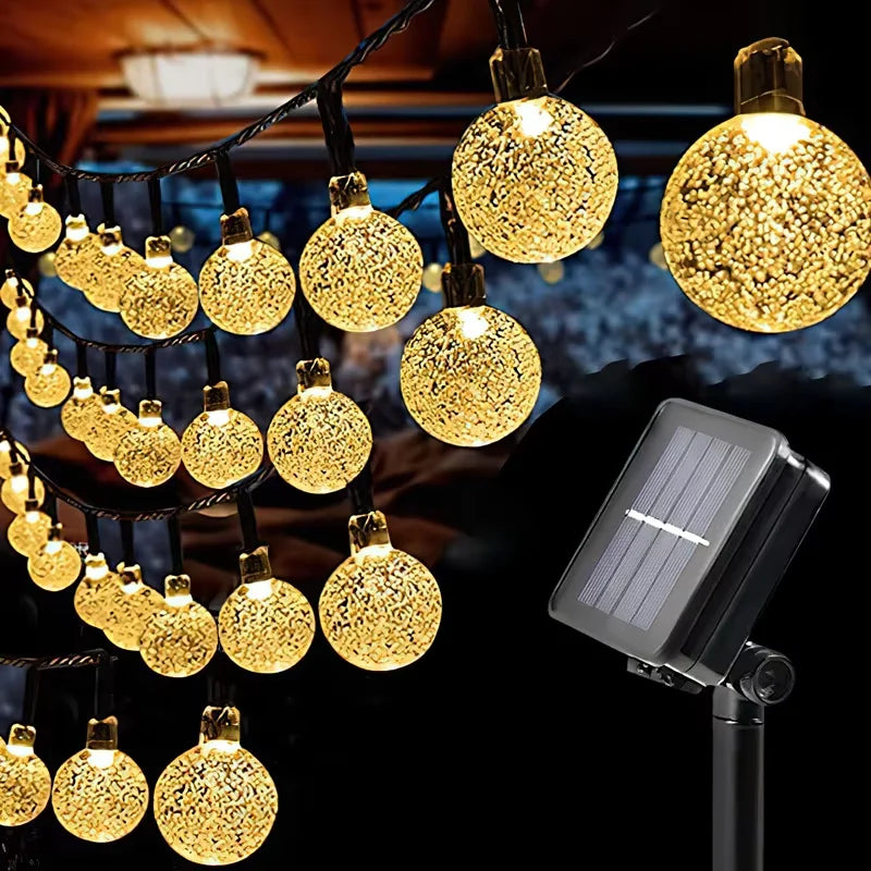 Solar Fairy String Lights 5M, 20 LED Warm White Outdoor Garden Lights, IP65 Waterproof Solar String Lights for Wedding, Christmas, Patio, Yard & Party Decor