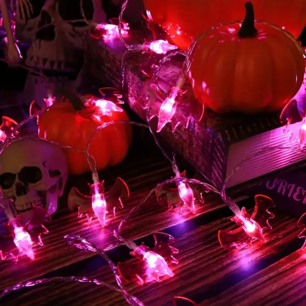 Halloween Bat LED String Lights 1.5M–3M, Spooky Bat Fairy Lights for Indoor & Outdoor Decor, Haunted House, Bedroom, Yard & Halloween Party Decoration