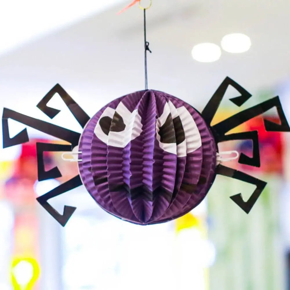 Creative Bat Halloween Party Prop Ghost Spider Halloween Paper Pendant Witch Hat Foldable Pumpkin Lantern Outdoor