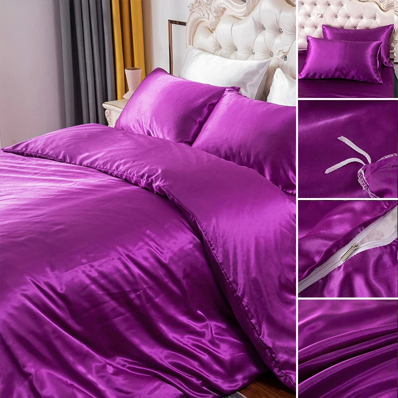 Silky Soft Duvet Cover Set – Textured Microfiber Comforter Cover with Zipper Closure, Corner Ties & Pillow Shams
