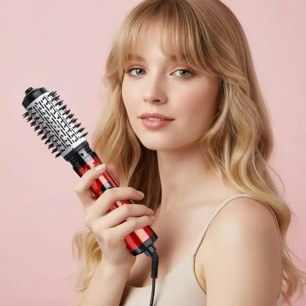2-in-1 One-Step Hair Dryer & Volumizing Brush – Hot Air Styler with Ionic Function, Tourmaline Ceramic Plate & Digital Temperature Control