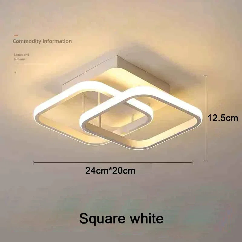 Modern LED Ceiling Light – Multi-Shape Minimalist Flush Mount Lamp with 3-Color Lighting