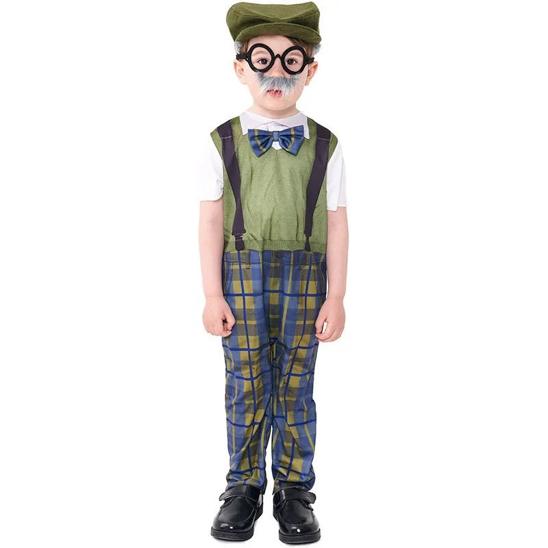 Halloween Children's Cosplay Costumes - Multiple Styles of Grandpa and Centenarian Performance Wear
