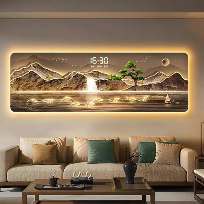 Modern Acrylic Decorative Wall Clock – Silent Geometric Design for Living Room & Home Décor