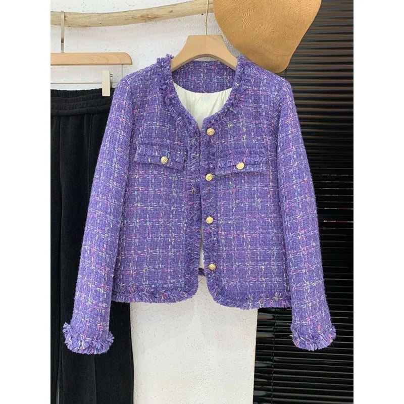2026 Spring Quality Tweed Jacket Ladies Autumn New Short Outerwear