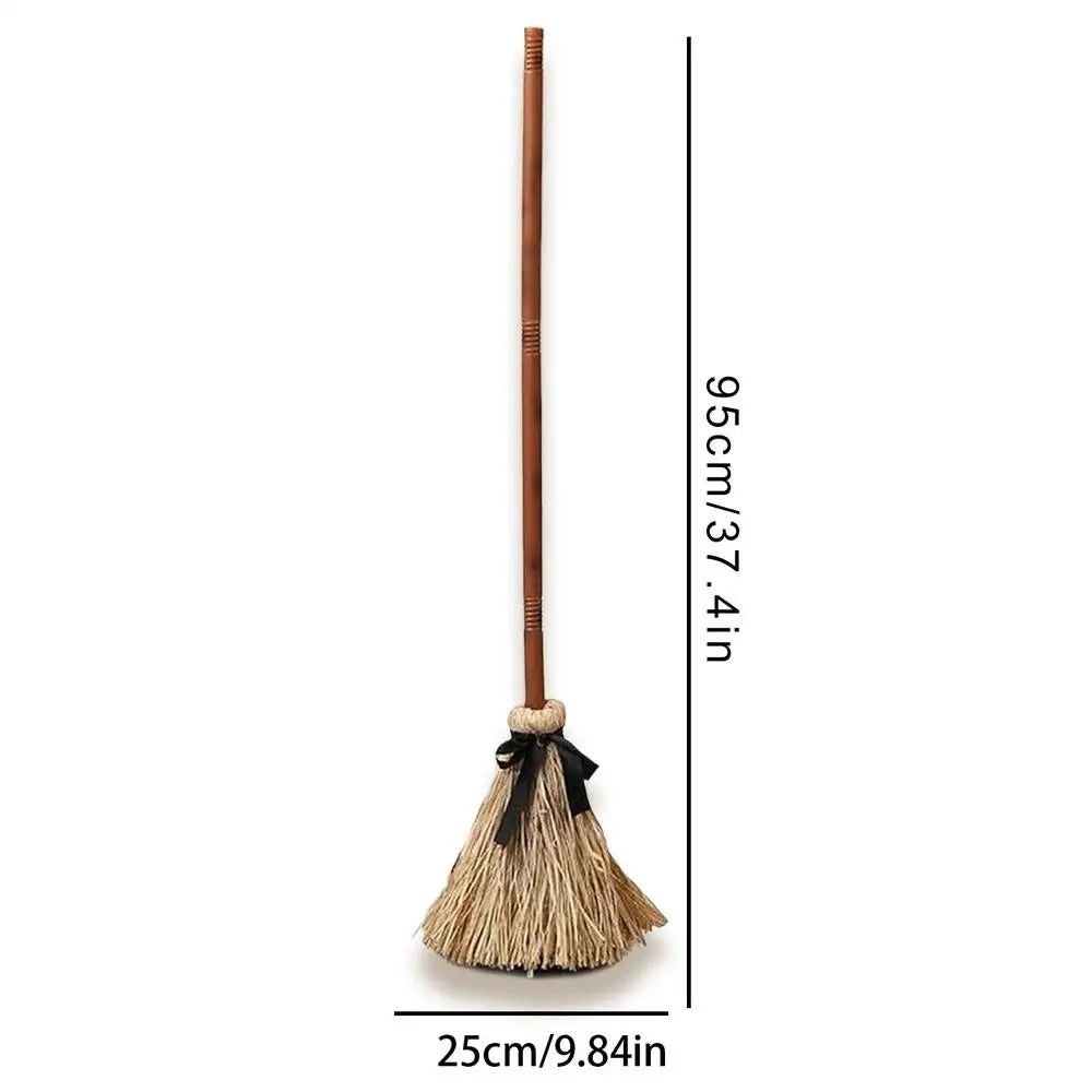 Halloween Floating Witch Broom Haunted Dancing Moving Broomstick Magic Enchanter Sorceress Carnival Dress Up Party Props