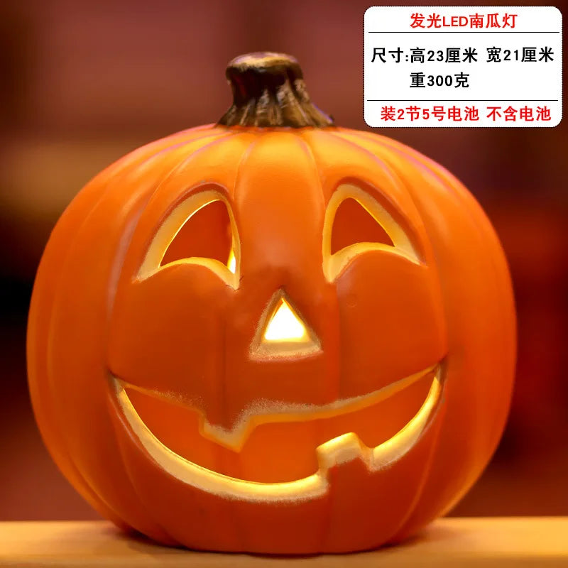 1Pc Decorative Pumpkin Halloween Props Lantern Decor Pumpkin Decoration Pumpkin Light Outdoor Halloween Decoration