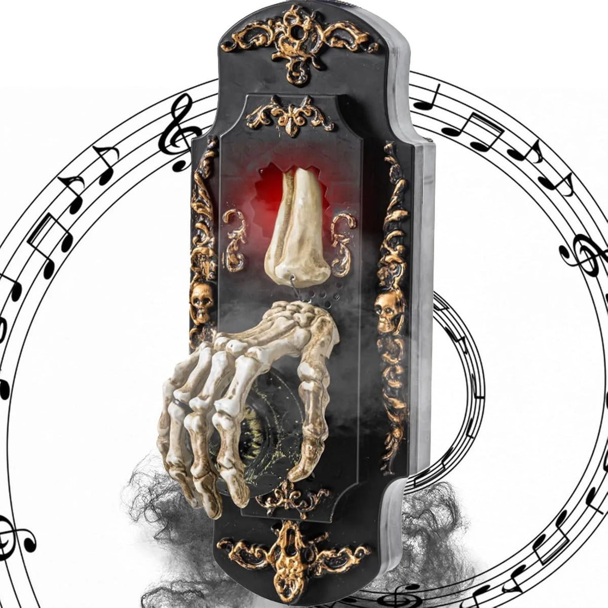 Halloween Tricky Props Eyeballs Doorbell Haunted House Decoration Scary Doorbell Eye Scene Decoration Pendant