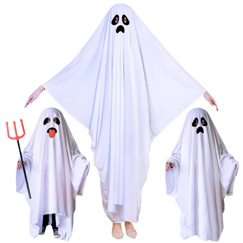Halloween Ghost Costume, Spooky Ghost Outfit, Cosplay Fancy Dress for Halloween Party Cosplay Costume Supplies