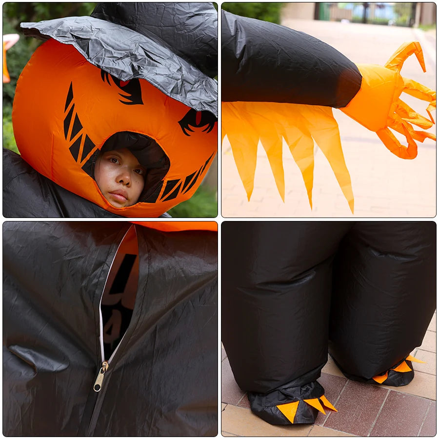 Halloween Funny Performance Costumes Terrifying Ghost Pumpkin Man Inflatable Costumes Day of the Dead Carnival Party Cosplay