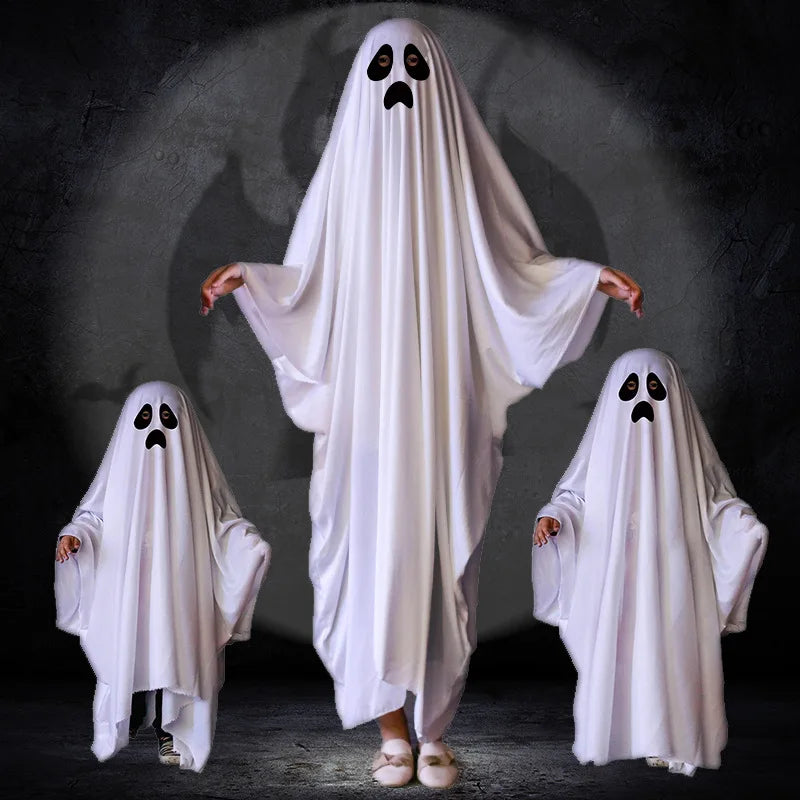 Halloween Ghost Costume, Spooky Ghost Outfit, Cosplay Fancy Dress for Halloween Party Cosplay Costume Supplies