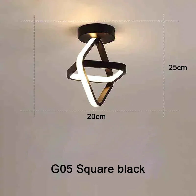 Modern LED Ceiling Light – Multi-Shape Minimalist Flush Mount Lamp with 3-Color Lighting