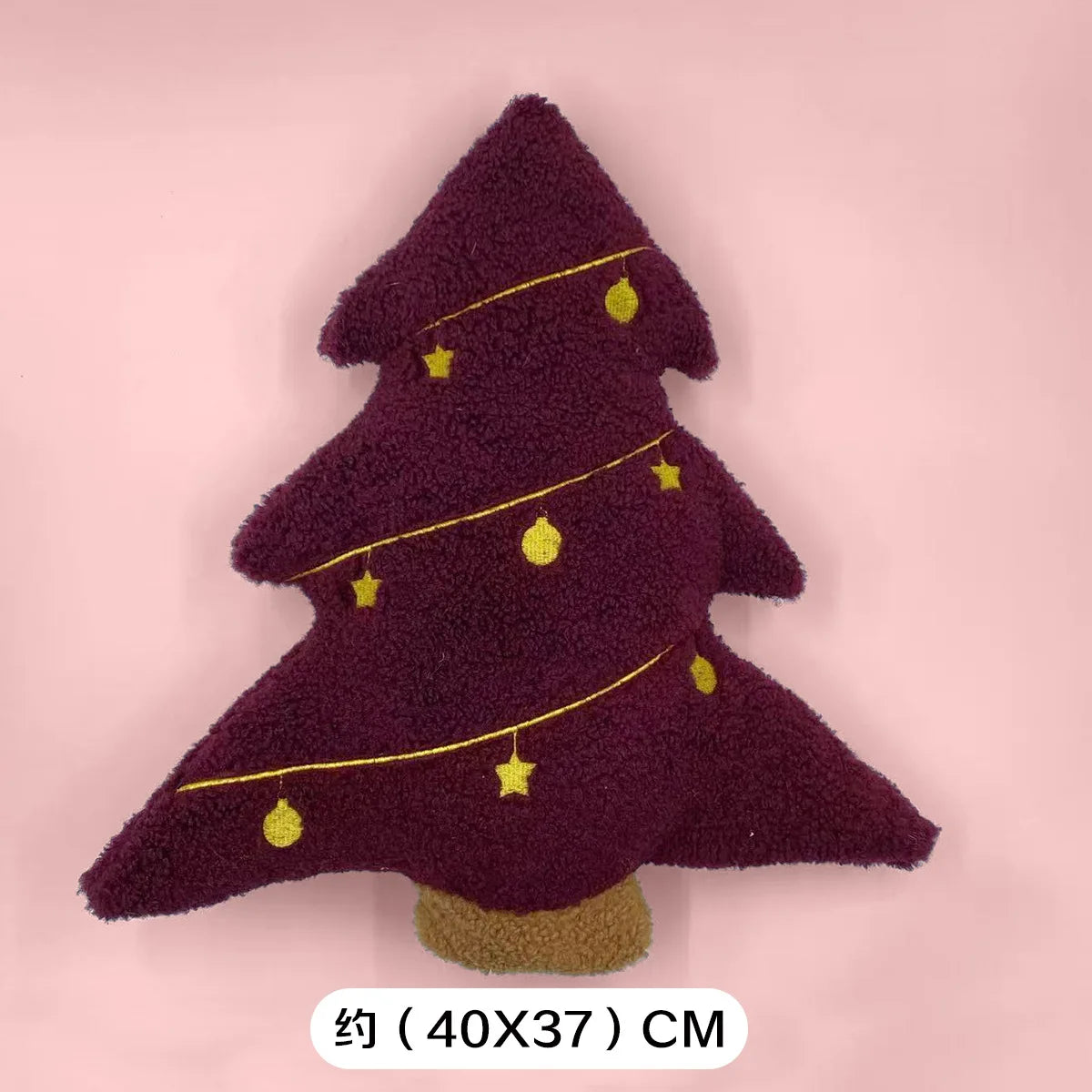 Christmas Tree Plush Pillow 30×25cm – Soft Green Xmas Throw Cushion for Sofa, Bed & Chair, Festive Holiday Home Decor & Gift