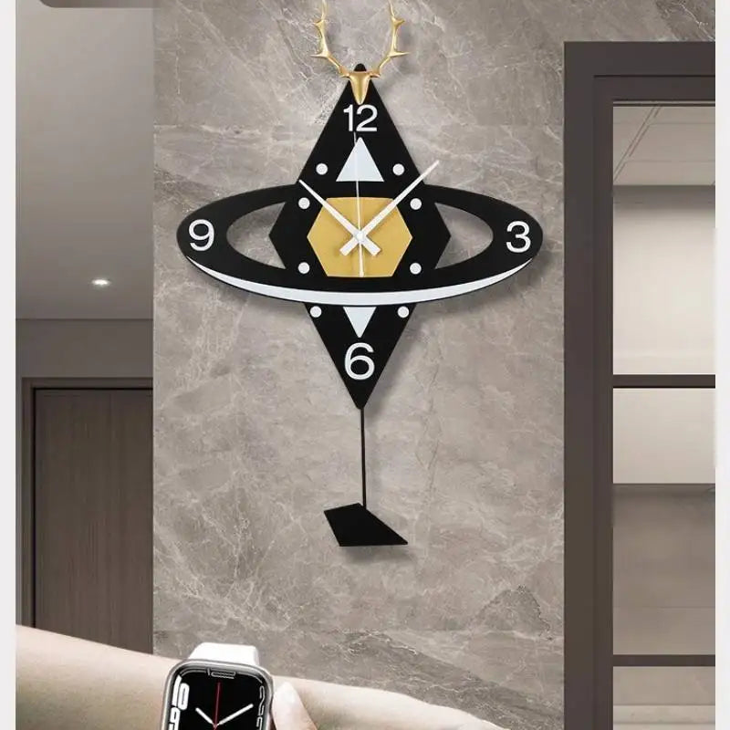 Large Luxury Wall Clock Design Unique Classroom Minimalism Wall Clock Living Room Aesthetic Mecanismo Reloj Pared Furniture Home