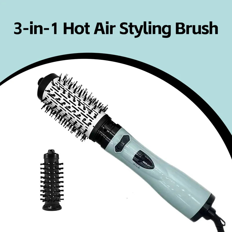 2-in-1 One-Step Hair Dryer & Volumizing Brush – Hot Air Styler with Ionic Function, Tourmaline Ceramic Plate & Digital Temperature Control