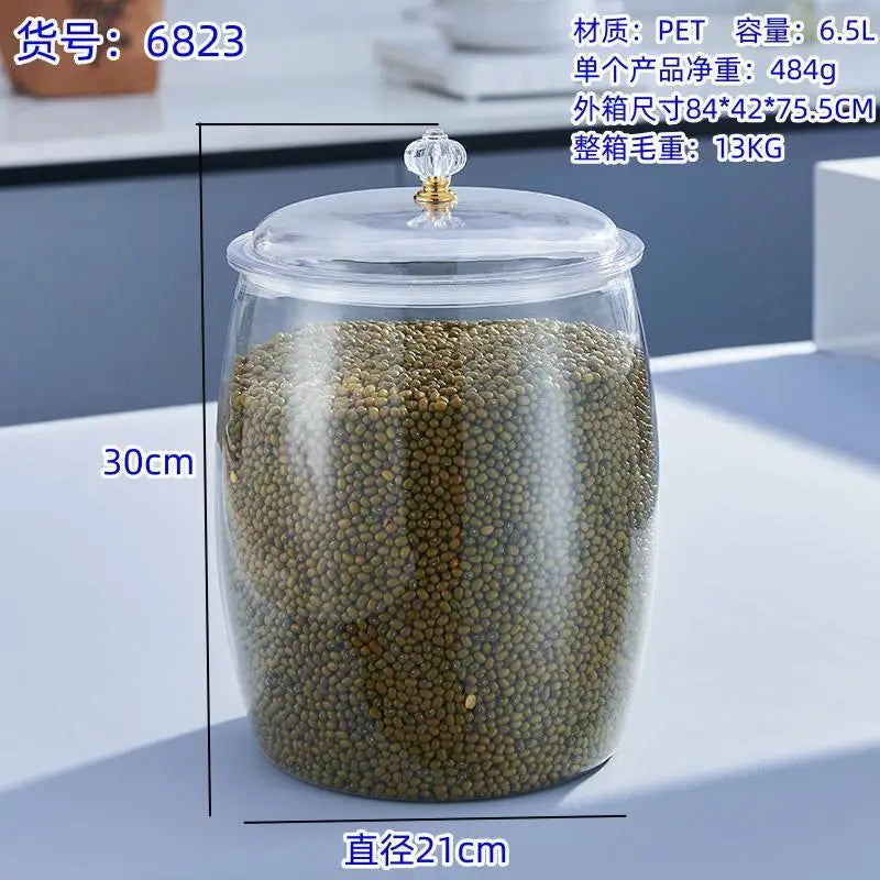 2026 Kitchen Canister Transparent Sealed Food Storage Jars Moisture-Proof Grain Tea Rice Storage for Dried Tangerine Peel