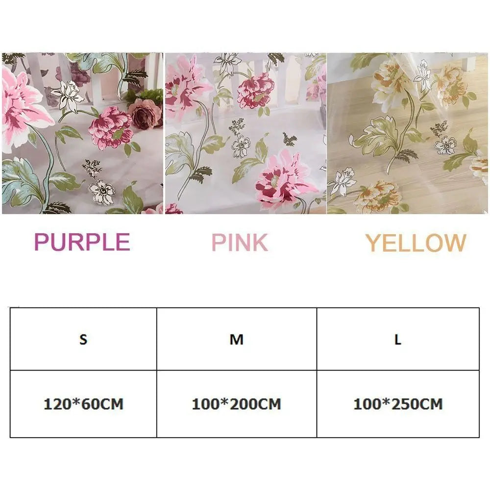 Floral Peony Sheer Tulle Curtains, 3D Embroidered Polyester Voile Window Curtain, Elegant Translucent Drapes for Living Room, Bedroom, Hotel & Home Decor