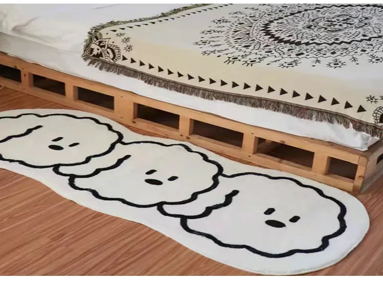 Irregular Cartoon Animal Rug, Thick Plush Imitation Cashmere-Style Polyester Carpet with Anti-Slip Backing, Decorative Floor Mat for Living Room, Bedroom, Kids’ Room & Coffee Table