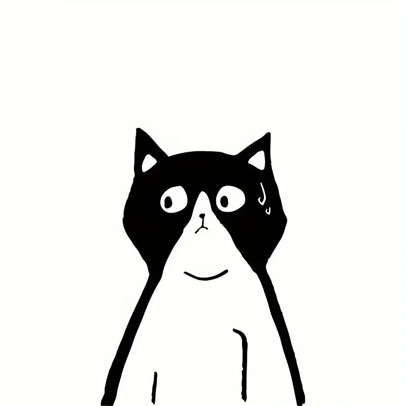 Japanese Cute Cat Door Curtain, Cartoon Hanging Curtain for Bedroom & Kitchen, 1-Panel Polyester Room Divider with Blackout Design for Home, Office & Cafe Decor