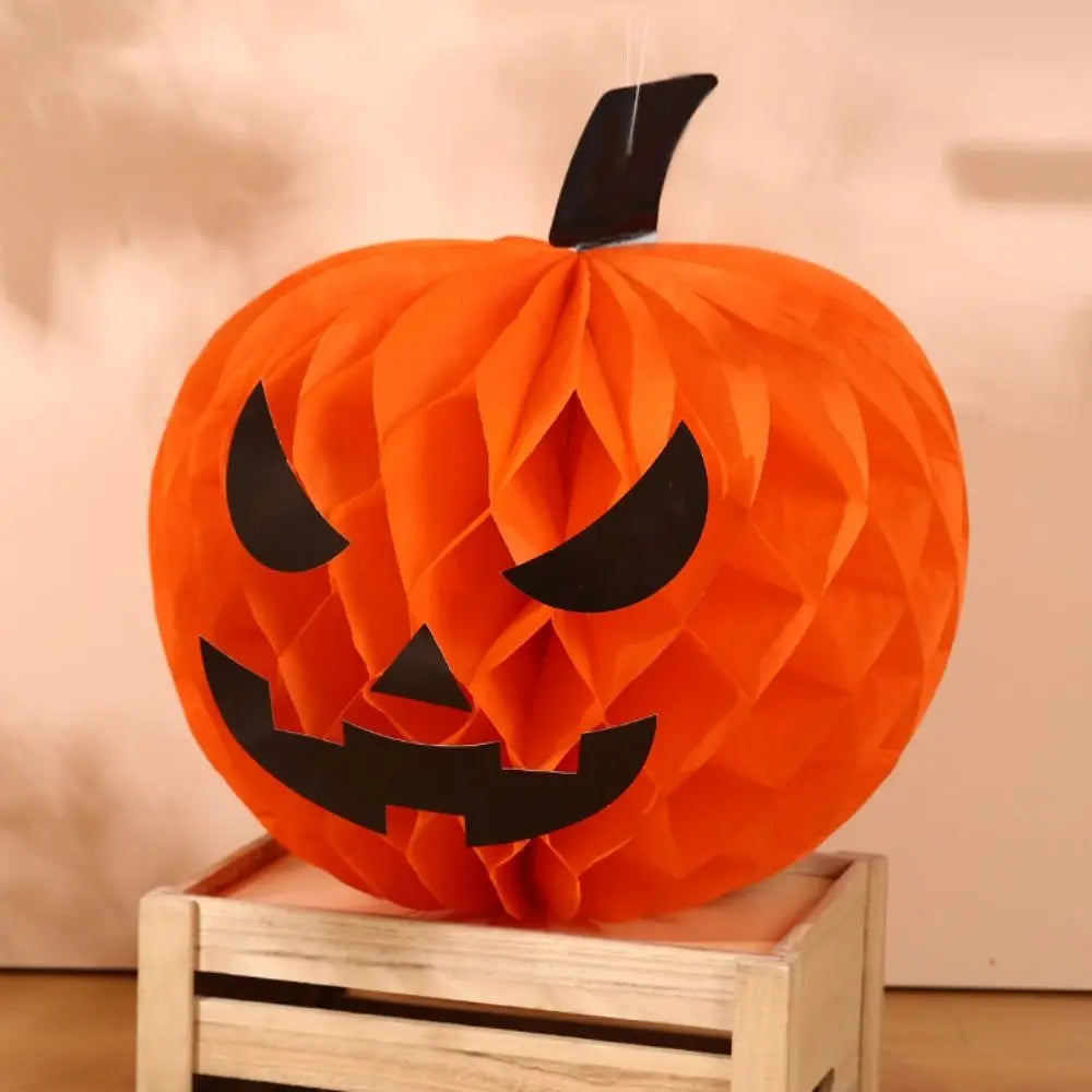 Creative Bat Halloween Party Prop Ghost Spider Halloween Paper Pendant Witch Hat Foldable Pumpkin Lantern Outdoor