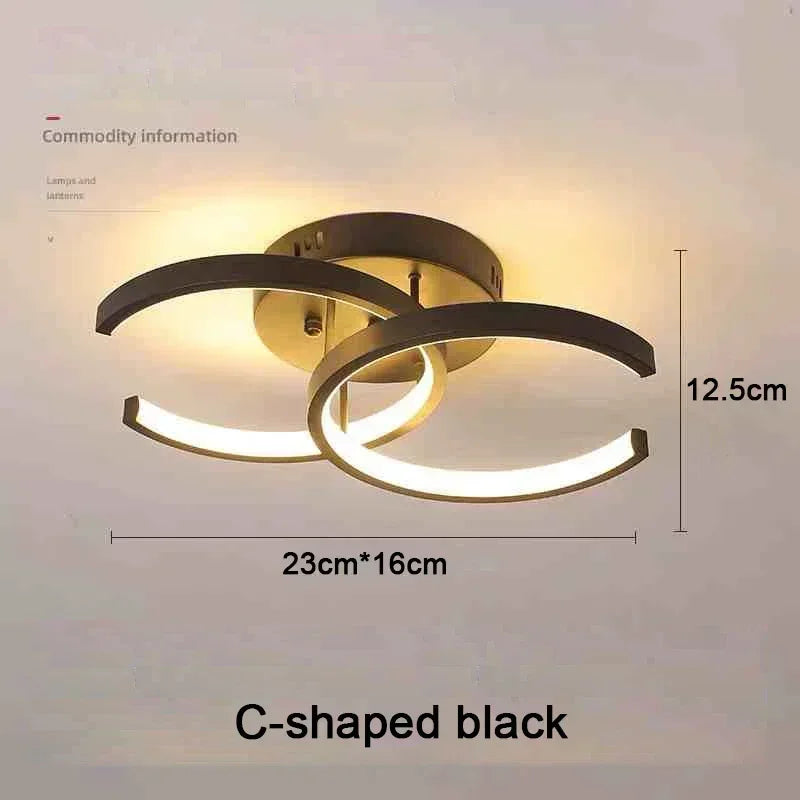 Modern LED Ceiling Light – Multi-Shape Minimalist Flush Mount Lamp with 3-Color Lighting