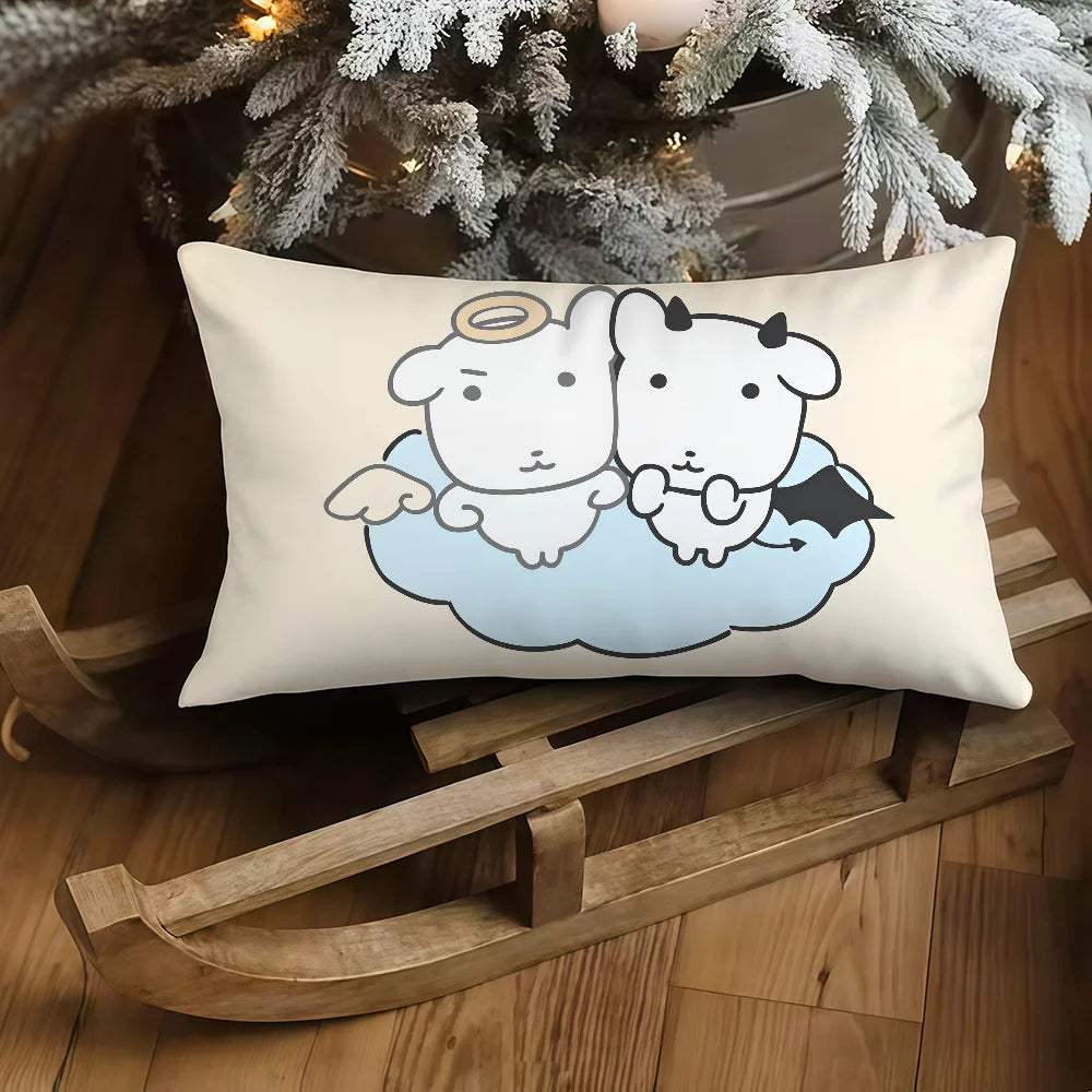 GANADI Anime Cushion Cover, Double-Sided Printed 100% Polyester Decorative Pillowcase, Anime Throw Cushion Cover for Sofa, Bedroom, Bedding, Office, Car & Room Decor