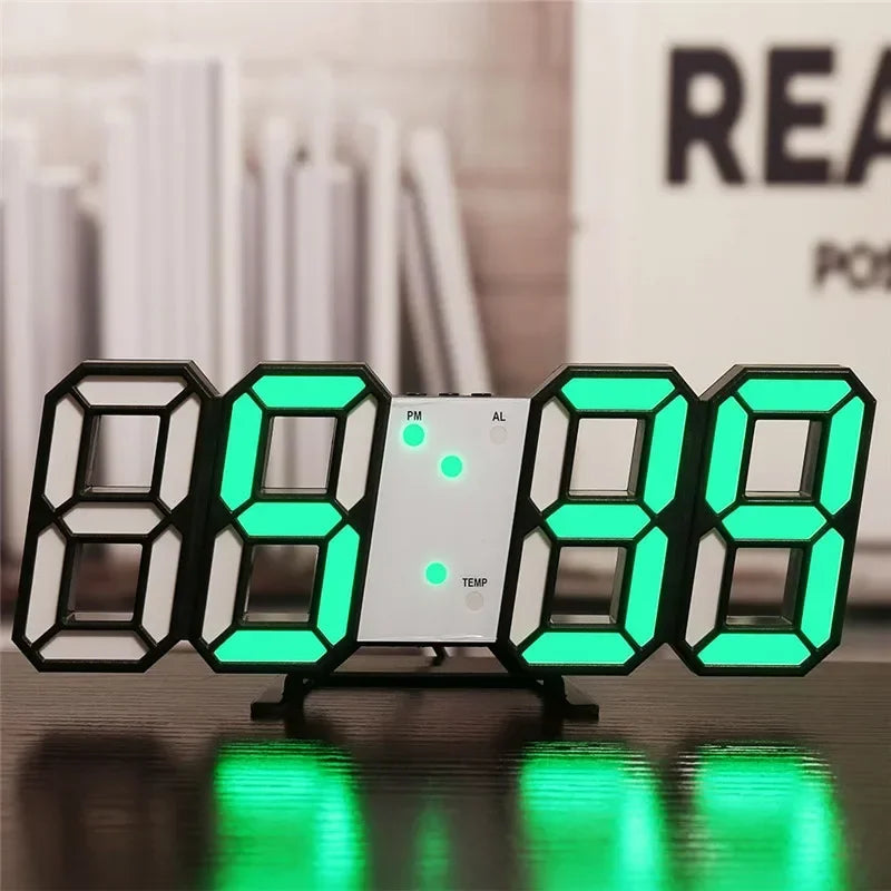 Electronic Digital Wall Clock Living Room Bedroom Decoration Decor Watches Home and Decoration Led Modern Alarm Interior Desk