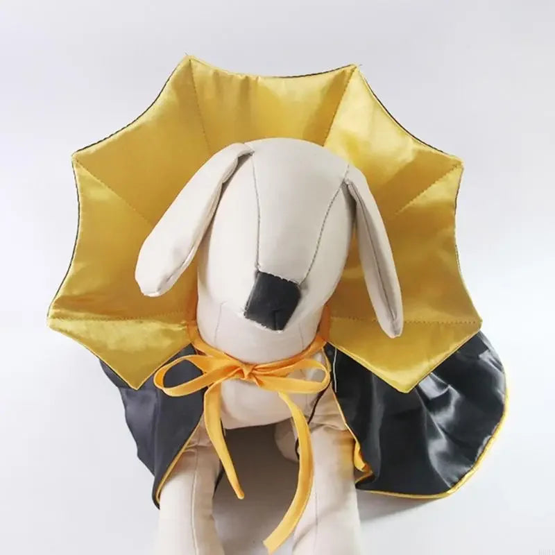 Halloween Pet Costume Cloak with Easy to Wear Laceup Tied Design Comfortable Polyester Dog Cosplay Outfit for Parties