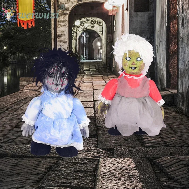 Halloween Costume Props Sound‑Activated Walking Ghost Doll Cosplay Costume for Bar Haunted House Masquerade Spooky Scene Display