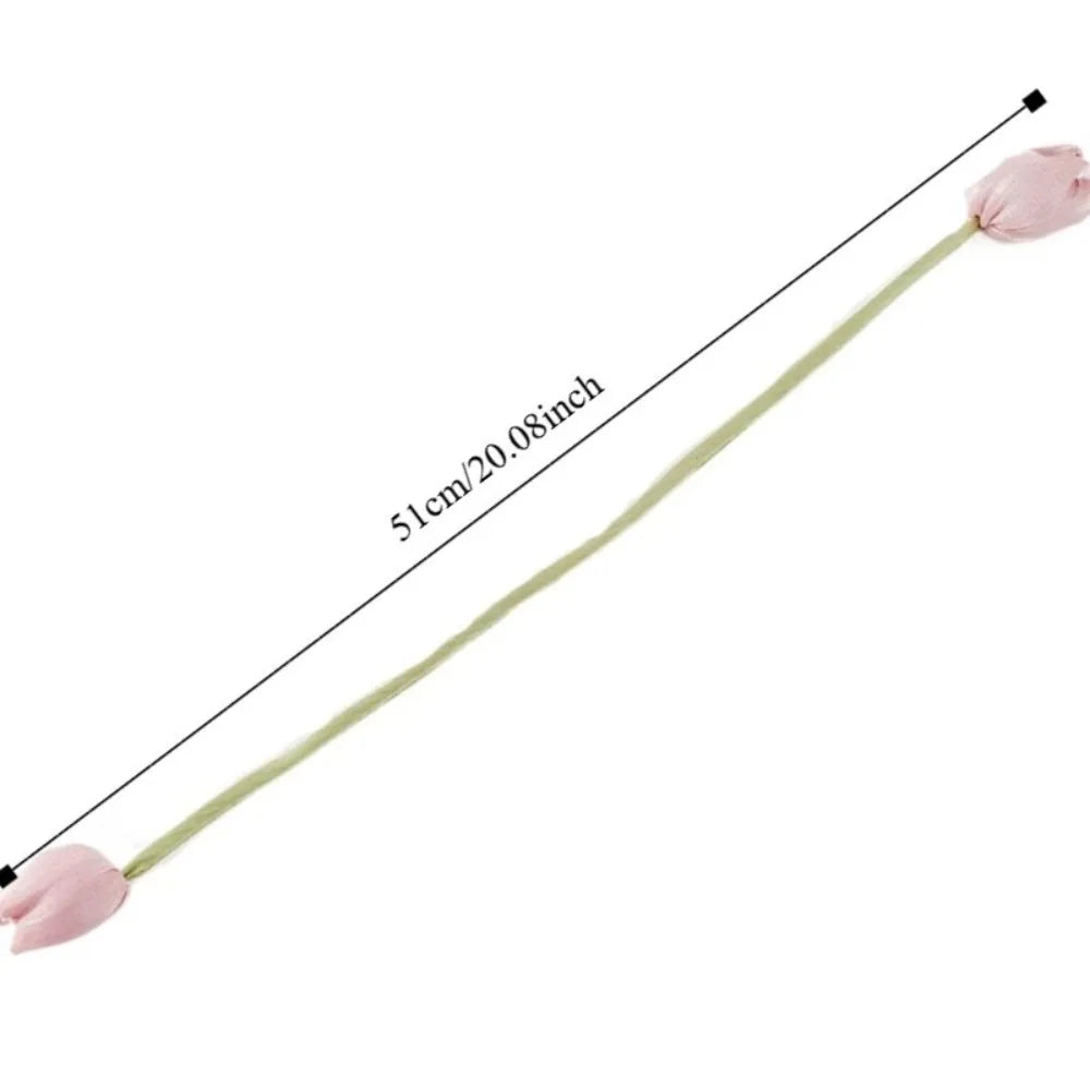 Adjustable Tulip Curtain Tiebacks, Elegant Floral Curtain Straps with Creative Design, Cotton Cloth Curtain Holdbacks for Living Room, Bedroom & Home Decor