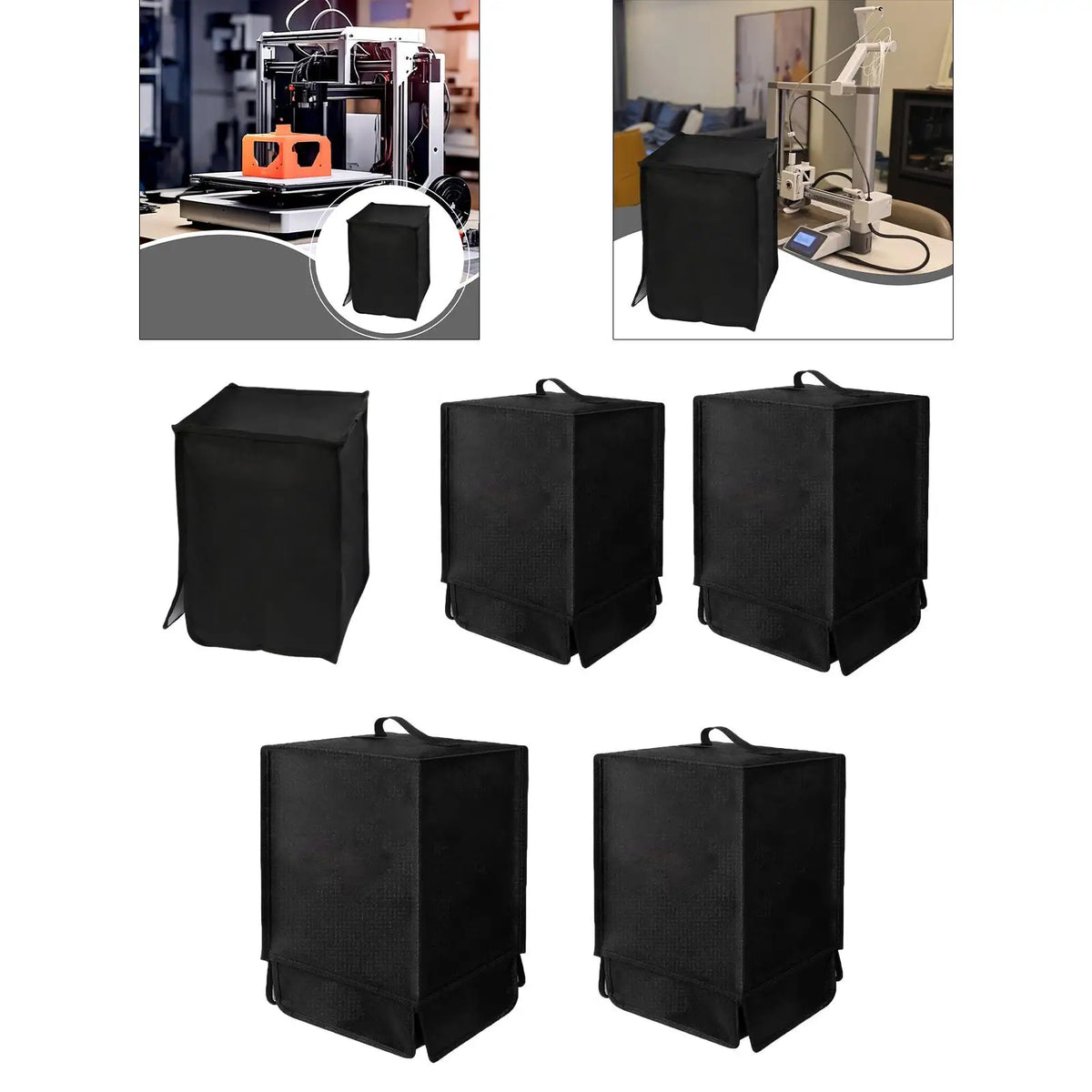 MagiDeal 3D Printer Enclosure – Portable Oxford Fabric & Aluminum Film Protective Cover, Dustproof, Heat-Resistant & Blackout Design