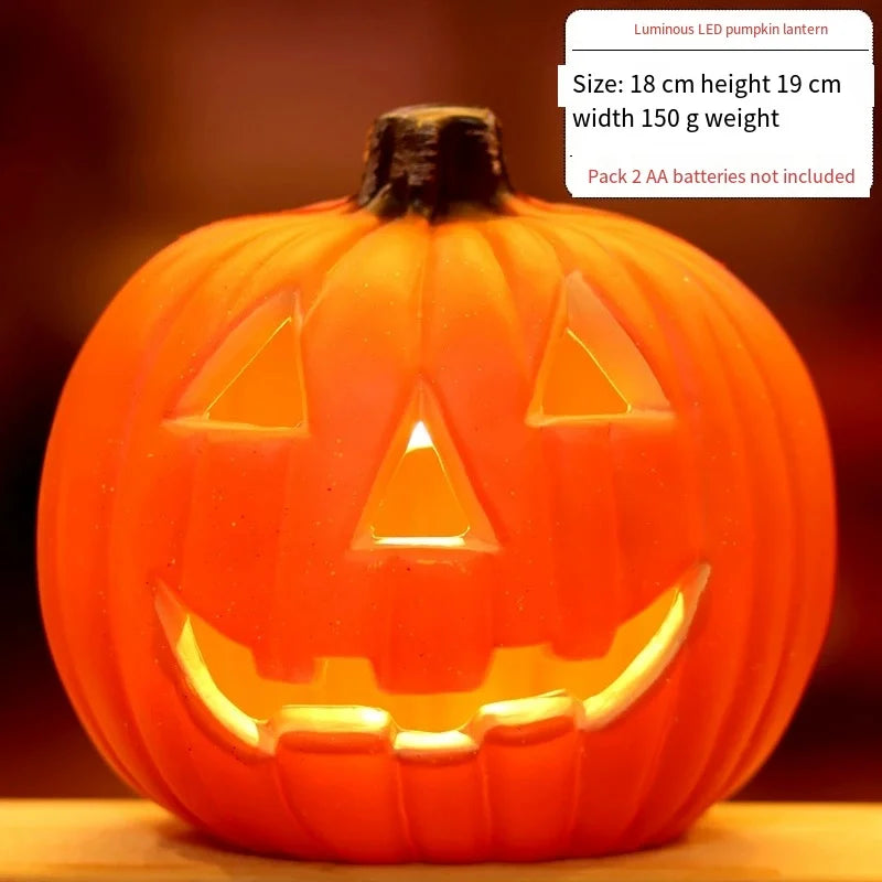 1Pc Decorative Pumpkin Halloween Props Lantern Decor Pumpkin Decoration Pumpkin Light Outdoor Halloween Decorations