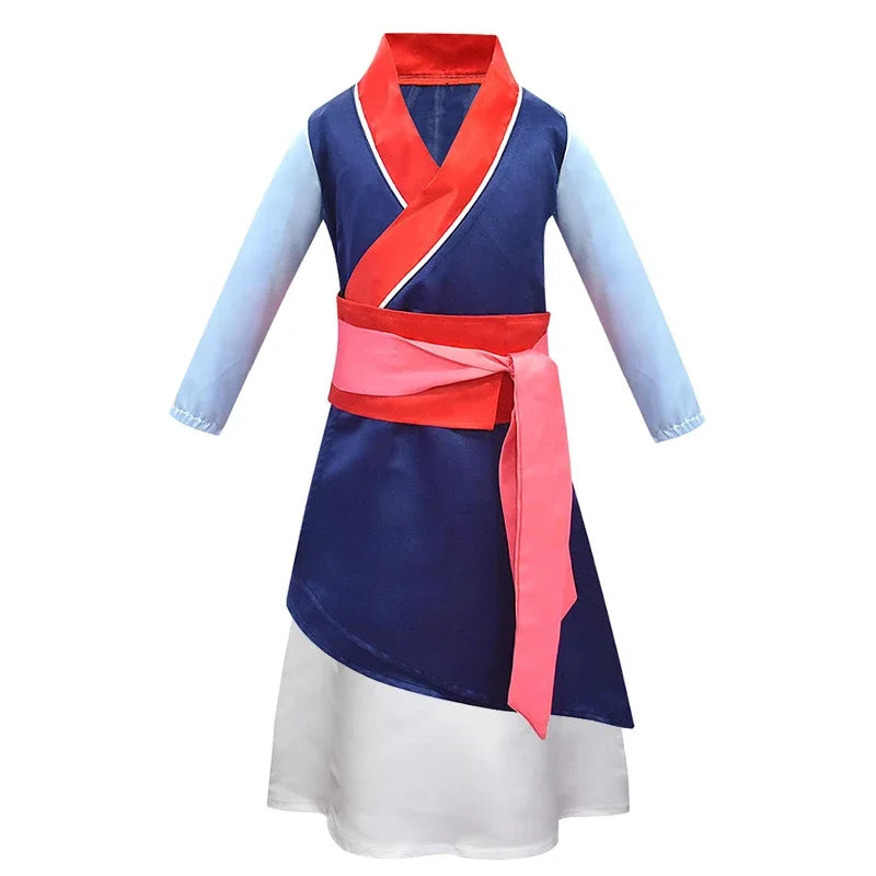 New Movies Halloween Hua Mulan Costume Christmas Girls Mulan Dress Traditional Chinese Clothes Mulan Hair Sword