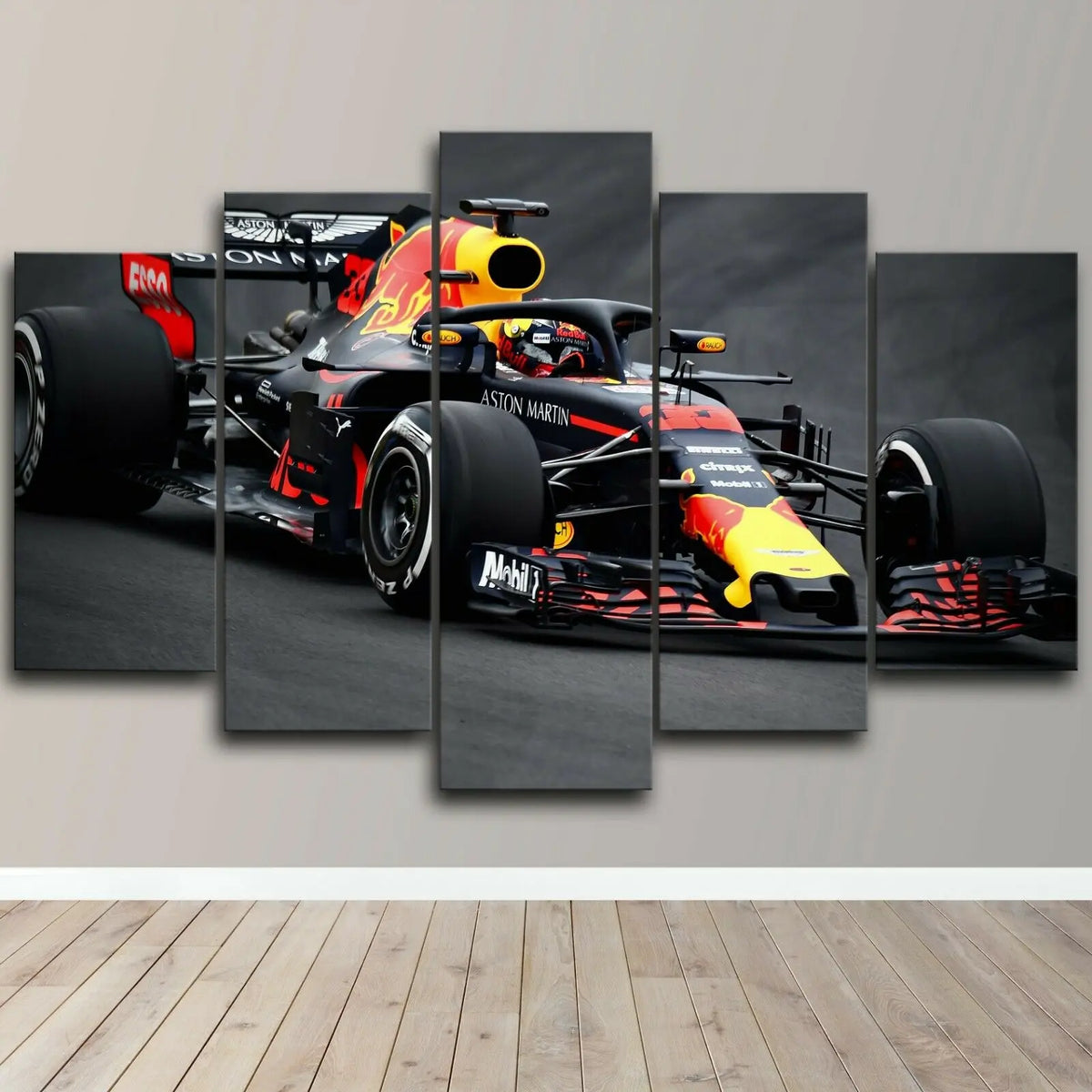 5 Pieces Wall Art Canvas Racing Car Poster Print Living Room Wallpaper Paining Bedroom Home Decoration Framed Artwork