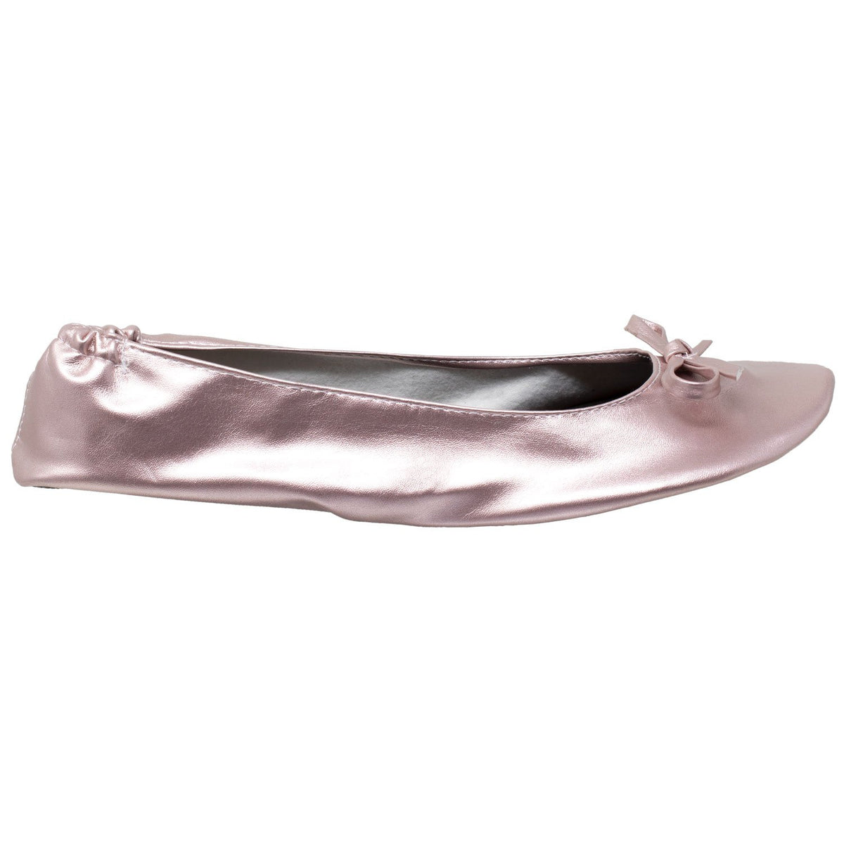 Women's Foldable Ballet Flats – Portable Travel Shoes with Elastic Trim, Soft Lining & Non-Slip Rubber Sole, Gold