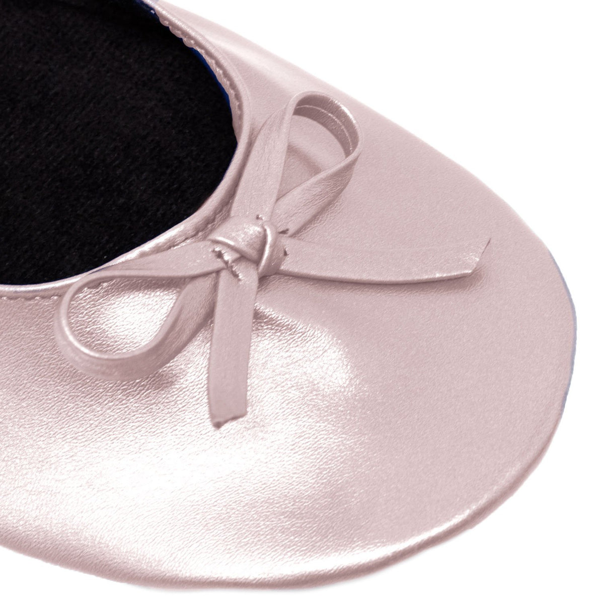 Women's Foldable Ballet Flats – Portable Travel Shoes with Elastic Trim, Soft Lining & Non-Slip Rubber Sole, Gold