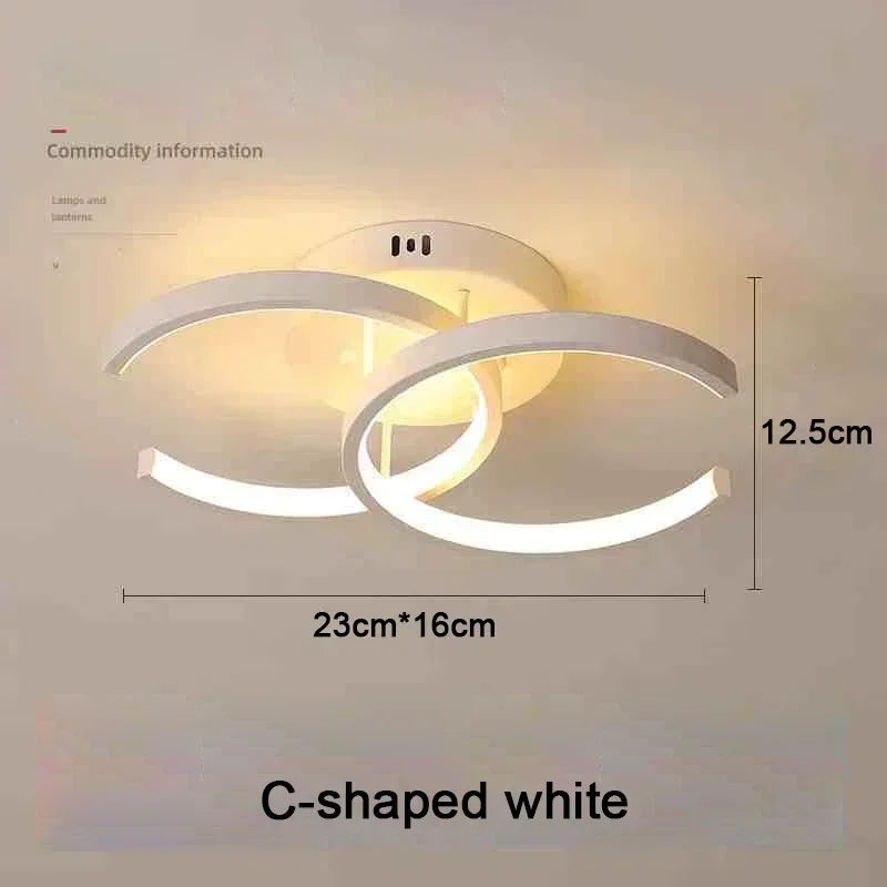 Modern LED Ceiling Light – Multi-Shape Minimalist Flush Mount Lamp with 3-Color Lighting