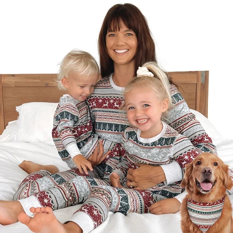 Christmas Family Matching Pajama Sets – Unisex Holiday Loungewear for Mom, Dad, Kids & Baby, Top & Pants Sleepwear