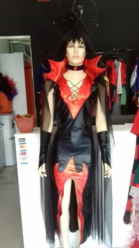 Halloween Costumes for Women's Adult Vampire Costume Witch Cosplay Carnival Fancy Party Dress